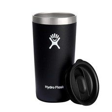 하이드로 플라스크 올 어라운드 트래블 텀블러 20oz 트릴리움, 프레스 인 뚜껑, 블랙