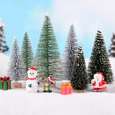 겨울 나무트리 크리스마스 미니어처 피규어 테라리움 만들기 재료, 1. 연녹색