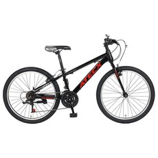 아텍스 2024년형 컴포트 24 21단 MTB 자전거 미조립, 블랙, 160cm