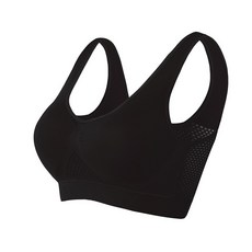 S-6XL 여성 스포츠 브래지어 피트니스 러닝 조끼 체육관 운동 속옷 패딩 자르기 탑 Bralette 스포츠 브래지어 푸시 업, [01] S, [03] black