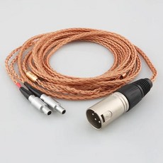 젠하이저 HD800 HD800s HD820s HD820 Enigma Acoustics Dharma D1000 헤드폰용 이어폰 케이블 16 코어 99% 7N OCC, [03] 2m, [06] 6.5mm Male Plug