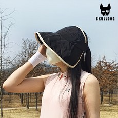 여성 골프 썬캡 돌돌 말아 보관하는 롤링 썬캡 얼굴 작아보이는 햇빛가리개 모자, 골프모자 HAT-004 베이지