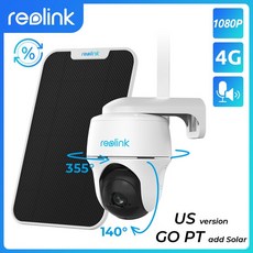 로모 카메라 그래피 Reolink-1080p 2K IP 카메라 리퍼브 배터리 와이파이 4G 태양열 비디오 감시, 05 GO PT 1080pxSolar US, 1개