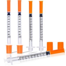 바늘이 달린 주사기 1ml 31G 516인치 개별 포장 25팩, 1ml-31G-5/16", 25 Pack, 25개