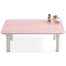 퍼니우드 E0등급 프리미엄보드 접이식테이블 좌식 테이블, 베이직 중(400X800) 핑크