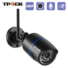 4MP IP 카메라 와이파이 야외 보안 카메라 1080P 와이파이 비디오 감시 무선 유선 와이파이 CCTV 비바람에 견디는 CamHi IP Camara, 43) 4MP 12V Power 64GB 미국 플러그, 1개