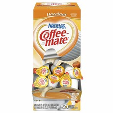 Nestle 네슬레 커피 메이트 액상 크리머 50입 헤이즐넛 Coffee-mate Coffee Creamer Hazelnut 0.375oz liquid creamer singles 50 count, 50개, 550ml, 1개, 50개입