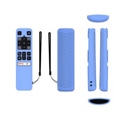 미끄럼 방지 방진 실리콘 TV 리모컨 커버 충격 보호 케이스 슬리브 TCL RC802V FMR1 FNR1, 05 Luminous blue