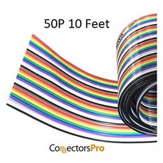 Pc Accessories - Connectors Pro IDC 50P 10 Feet Rainbow Color Flat Ribbon Cable