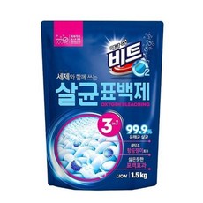 [라이온] 비트 O2 살균표백제 1.5KG (가루 파우치), 1개
