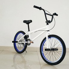  20인치 BMX 자전거 묘기 입문용 비엠엑스 소형 미니 학생 단일사이즈 화이트 블루 업그레이드 