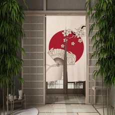 일본 수묵화 후지산 문짝 커튼 주방 룸 칸막이 입구 걸이식 하프, CTS00899_70x120cm, 1개