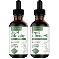 액상 클로로필 드롭(Chlorophyll Drops) 자연농축액 엽록소드롭스 면역계 지원 에너지부스터 59.15ml x 2