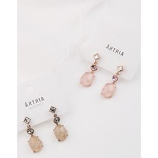 실버핑크원석귀걸이