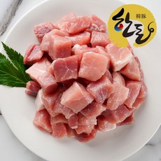 국내산 돼지 뒷다리살 큐브 개별포장 (지방제거), 1개, 1kg