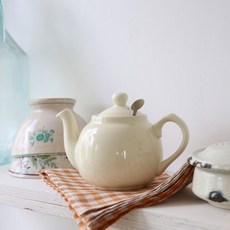 [공식수입사 국내직배송] 런던포터리 티팟 London Pottery Globe 2 cup filter teapot 550ml, 아이보리
