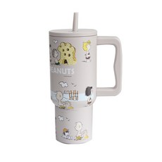 스누피 공식 라이센스 대용량 빨대 텀블러 다나에 900ml 1200ml+Integrated International Trade Co. Ltd머리핀, 1200ml, 라이트 커피, 1개