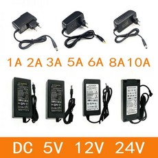 LED 드라이버용 전원 공급 어댑터 범용 충전기 EU US 220V AC DC 5V 6V 8V 9V 10V 12V 13V 15V 24V 1A 2A 3A, EU Plug, 1개