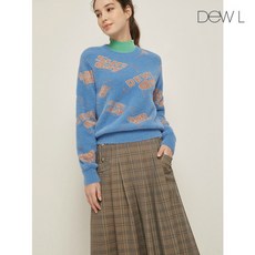 듀엘 로고 니트 풀오버 BL_D224KSK052 328592
