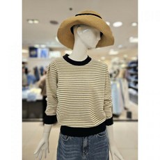 올리브데올리브 줄무늬 라인 배색 라운드 니트YK4SP619(581808 )