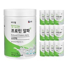 보령 바디웰 맛있는 프로틴알파 330g x 12통 - 분리유청순수단백질