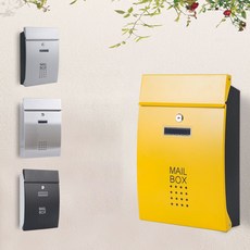 우체통 우편함 전원주택 편지함 미니우체통 우편수취함 인테리어 우체통 벽걸이 예쁜 대형, 은회색