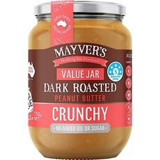 메이버스 다크 로스티드 크런치 피넛 버터 땅콩잼 Mayvers Peanut Butter Crunchy 750g, 1개