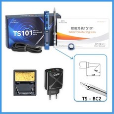 USB TS101 납땜 다리미 미니 온도조절기 LCD 디스플레이 TS100 TS 101 납땜 다리미 업그레이드 PD 플러, 02 TS-BC2_01 US Plug