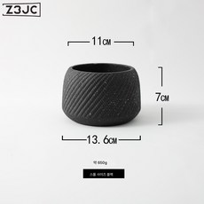 Z3JC 북유럽 시멘트 화분 큐빅 화분 인테리어 소품 오피스 다육 화분, 별점-트럼펫, #N/A