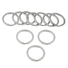 FWT10Pcs 스테인레스 스틸 O 링 스포츠 키 체인 버클 홀더 캠핑, 실버 28mm