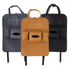 자동차용뒷 포켓 보관 정돈 뒷좌석 자동차용 시트백 VWF998F7, 1개, 블랙