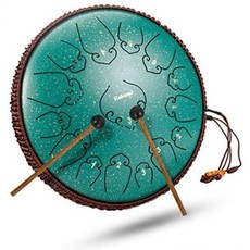 Rakumi 14 Inch 15 Note Steel Tongue Drum Percussion Instrument Lotus Hand Pan Drum with Ultra Wide, One Color_14, 상세 설명 참조0