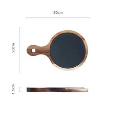 소나무 피자 접시 30cm 색상 트레이 보드 저녁 식사 레스토랑, 01 30CM, 1개