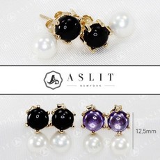 실버핑크원석귀걸이