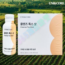 유니앤코어 클렌즈 톡스 샷 6병 세트식물성 유산균 프로바이오틱스 푸룬 농축액 6개 80ml 상품 이미지