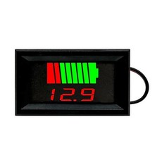 호환 자동차 배터리 충전 레벨 표시기 리튬 용량 계량기 테스터 디스플레이 LED 12V 24V 36V 48V 60V 72V, 01 Red