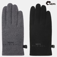 네파 NEPA 송파점 남녀공용 가을 겨울 발열 기능성 플리스 원단을 활용한 캐주얼한 디자인의 일상용 보온장갑 SOLEIL 솔레이 플리스 글러브 등산장갑 SP, 블랙(199)