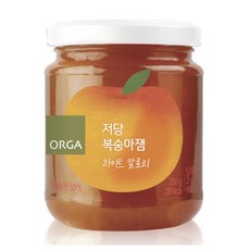 ORGA [올가] 저당 복숭아잼 (250g) 우리집 간식 맛있는잼, 1개