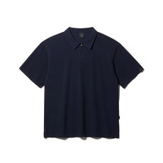 정품 왕관 피그먼트 크리스탈 워싱 오버핏 피케이 반팔 폴로 티셔츠 (네이비)