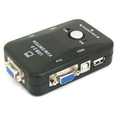 [품질고수] Coms) USB KVM 스위치(PC 2대 연결 주변장치 연결 가능) tw2g6168re