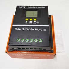 60A 80A 100A PMW MPPT 12V 24V 36V 48V 자동 태양광 충전 컨트롤러 LCD 디스플레이 태양광 광볼트 조절기 더블 USB, 12V 24V 자동, 1개