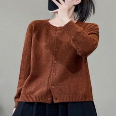 여자 브이넥 가디건 니트 가을 기모 여친 소프트 울 상의 꾹3