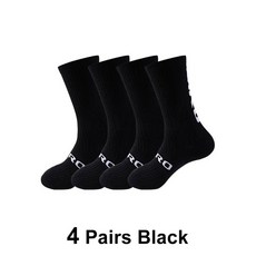 남성용 사이클링 양말 땀 흡수 달리기 야외 대회 하이 퀄리티 4 켤레, Black 4Pairs-N, 1개