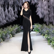 urkoteer경성룩 우아한 드레스 파티 파티 파티 런닝 결혼식 하객 무대룩 드레스 S118