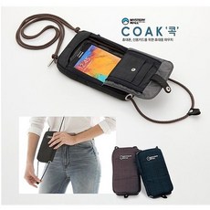 콕(COAK)파우치 S 여행 용 미니 작은 경량 가벼운 크로스 가방 백 파우치, 브라운