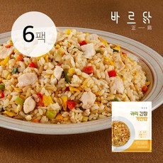 바르닭 닭가슴살 곤약볶음밥 귀리&간장계란밥, 250g, 6팩