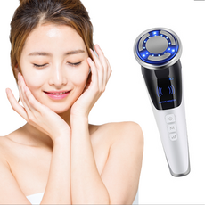 SISO 갈바닉 이온 진동클렌저 얼굴 피부관리 마사지기 고주파 뷰티디바이스 이온부스터 피부홈케어 스킨케어, 화이트