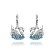 스와로브스키백조귀걸이