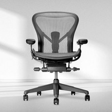 허먼밀러 뉴에어론2 의자 풀체어 12년보증 (아틀라스 헤드레스트 포함), C (180-200cm 적합) 그라파이트