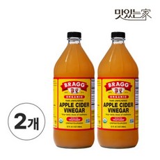 브래그 천연 발효 유기농 사과 식초 애사비 애플사이다비니거 946ml 2개